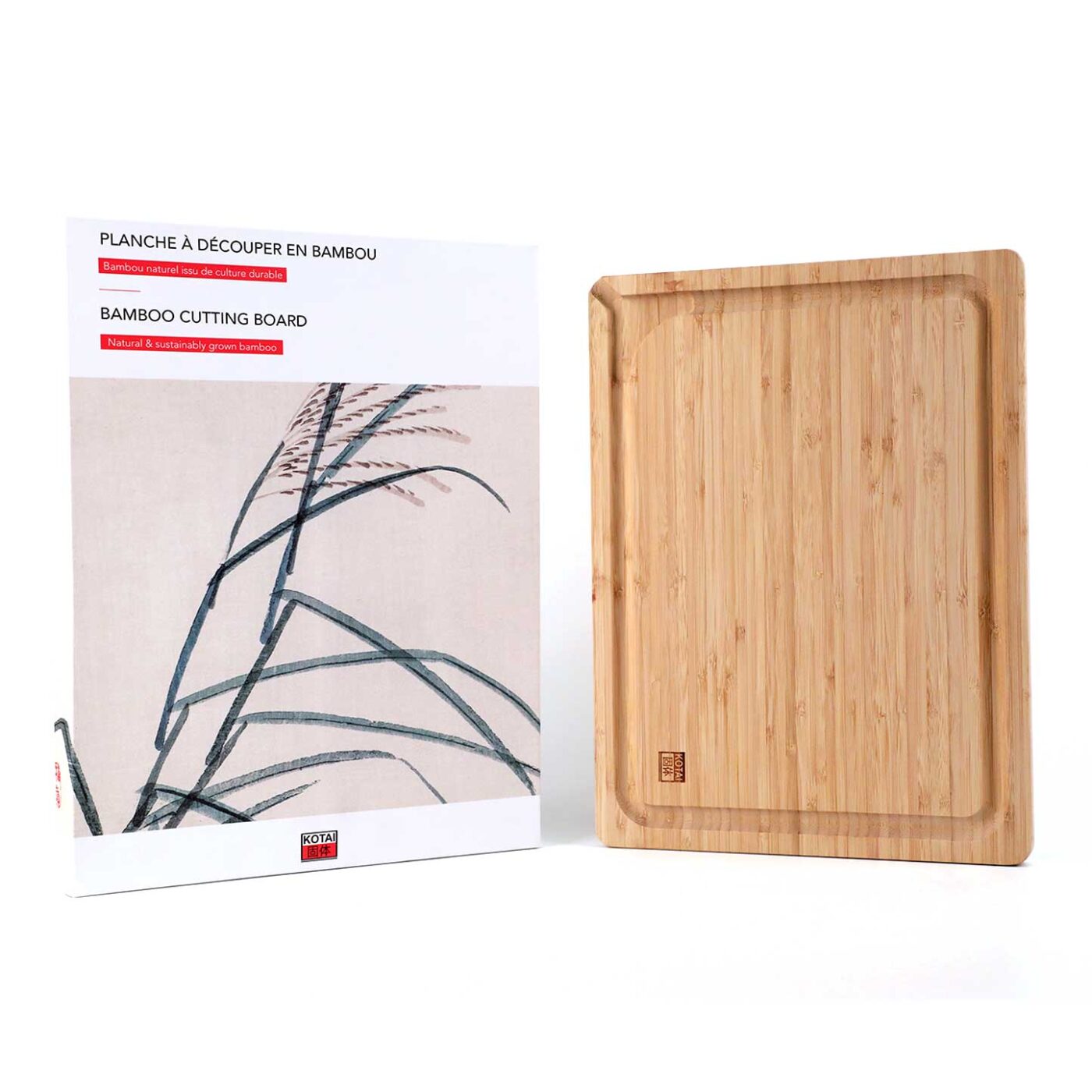 Kotai Bamboe Snijplank met Sapgleuf en Verborgen Handvatten